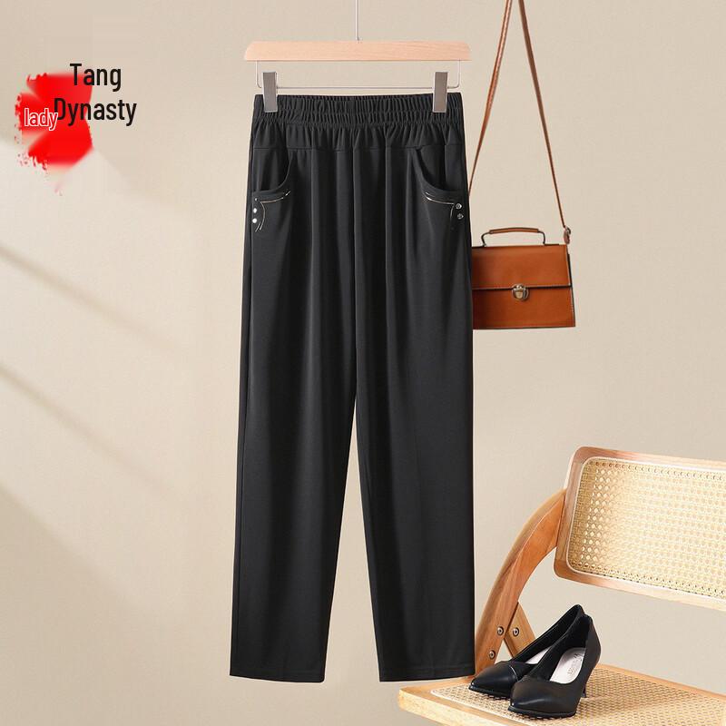 Women s Mid-Aged & Elderly Loose Straight-Leg Pants 4XL