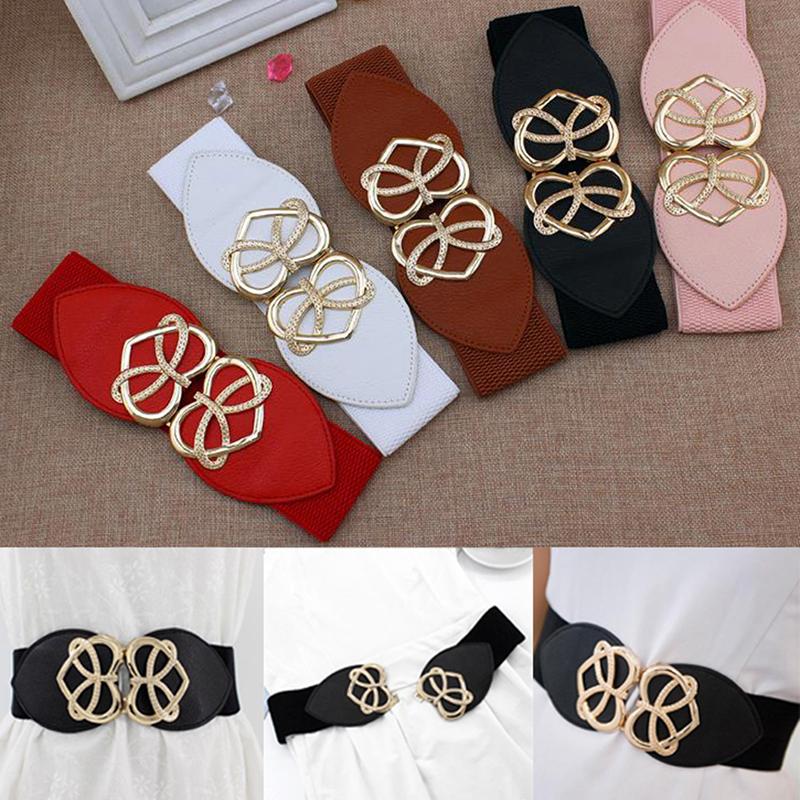 Female Wide Waistband Elastic Stretch Belt For Women Dress Clothing Accessories