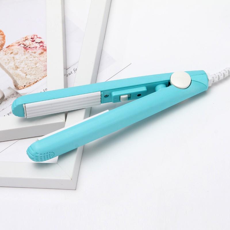 Dual-Use Bang Straightener & Curler: Compact, Low Power, Mini Iron for Dormitory Use
