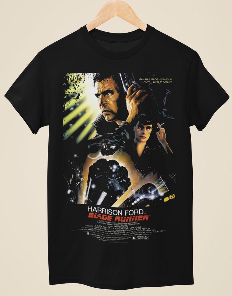 Blade Runner - Movie Poster Inspired Unisex Black T-Shirt Unisex T-Shirt S
