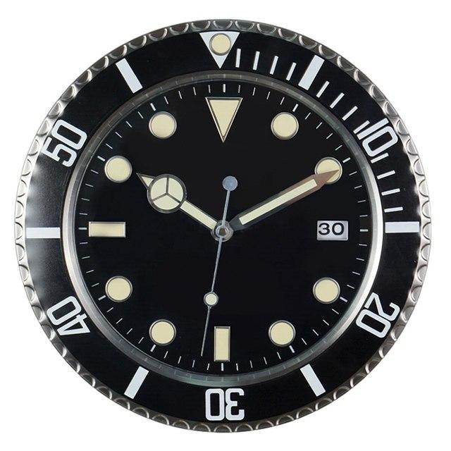 

Стиль Minimalistische Und Modische Metall Moderne Leuchtende Wanduhr Wohnzimmer Dekoration Kreative 12 inch чёрный