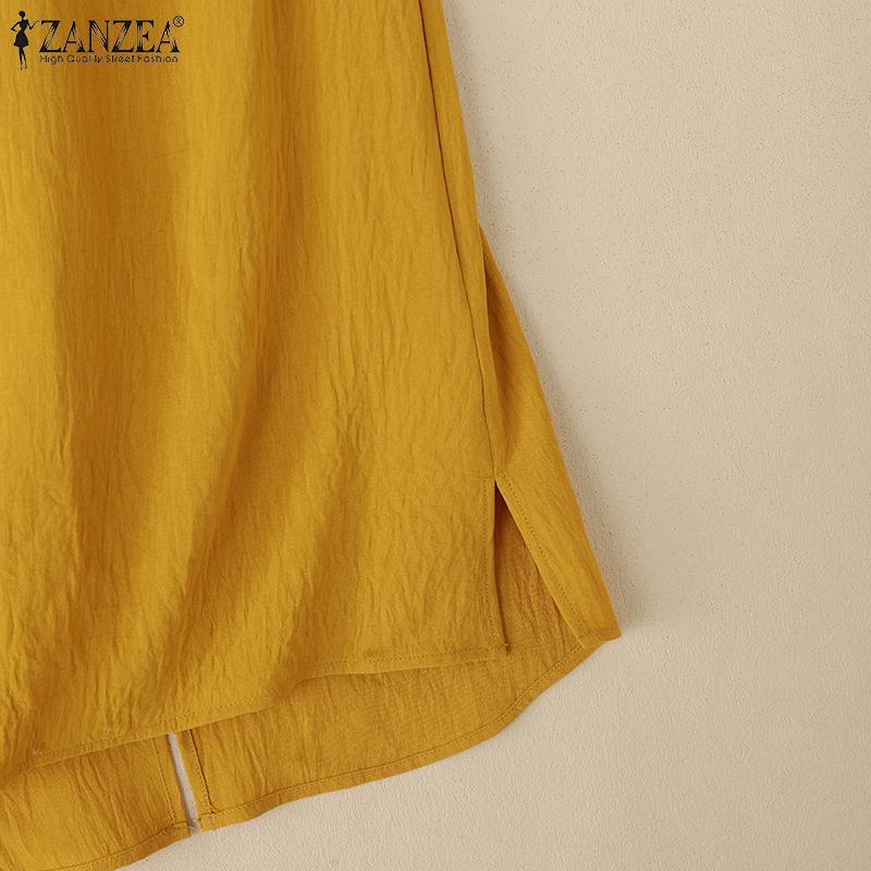 ZANZEA Kvinner Uformell rundhals Løs Ermeløse Tank Tops