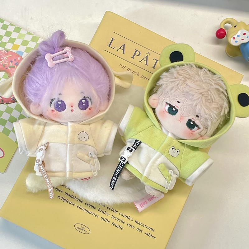 Original Plush Clothes for 10cm Plush Doll Clothes Dolls, Hoodie, (Green, 10cm) [Used]
