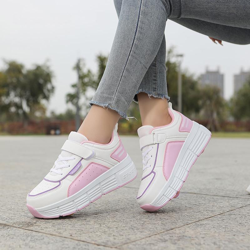 31-40 Children's Plus Size Fashionable Thick Soled Roller Skates Children's Wheeled Sports Shoes Outdoor Sports Shoes