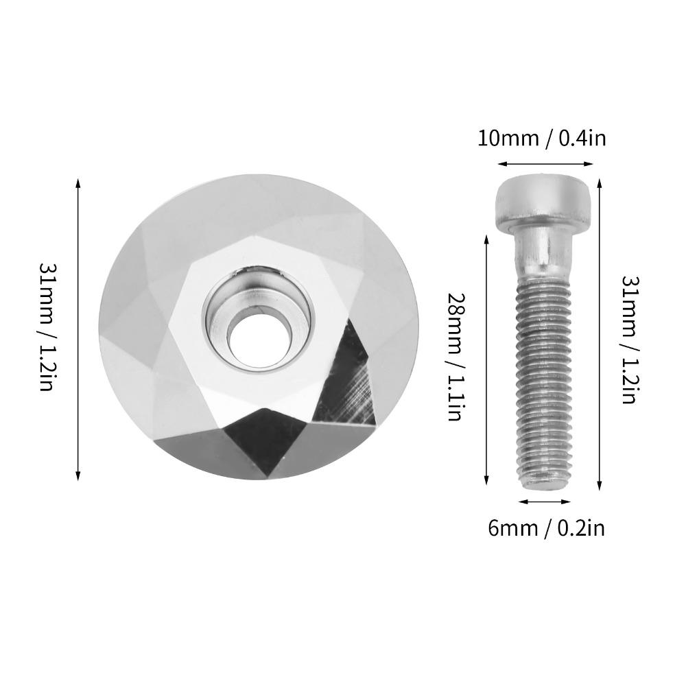 Aluminiumlegierung Fahrrad Steuersatz Kappe Silber Mit Schrauben Steuersatz Vorbau Kappe Leichtgewicht Steuersatz Vorbau Kappe