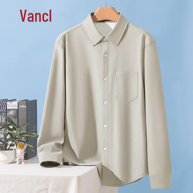 VANCL Men's Fleece-Lined Oxford Long-Sleeve Shirt