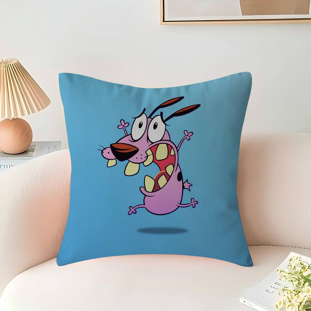 Anime C-Courage The C-Cowardly Dog Stitch Lucky Dragon Pillow Cover Sofa Cushion Cover Home Room Decoration Children Gift