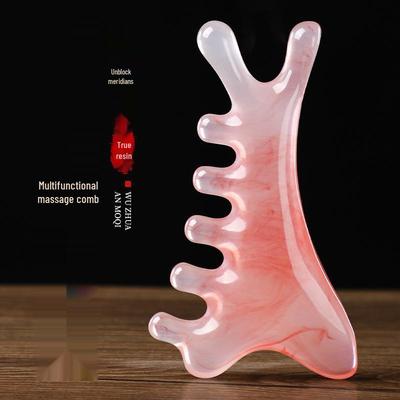 4-in-1 Multifunctional Resin Scalp Massager & Gua Sha Comb for Head and Face Therapy
