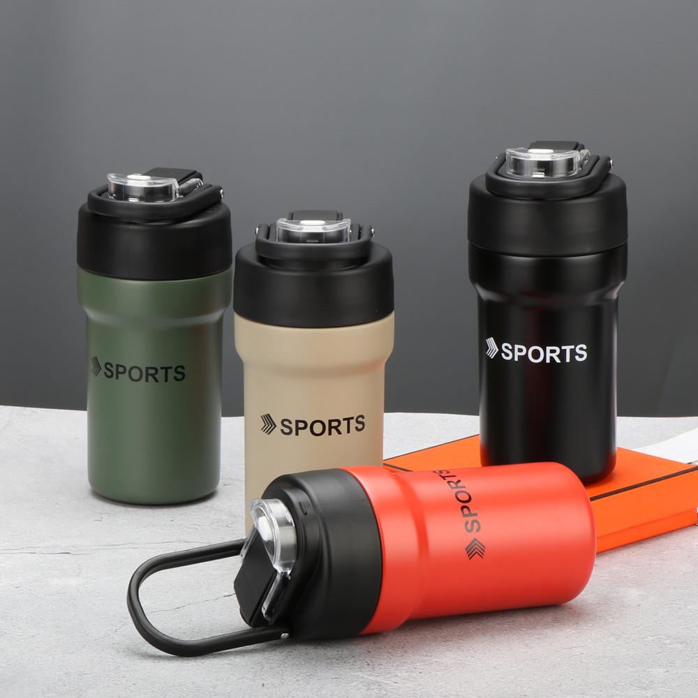 Outdoor Hohes Erscheinungsbild Doppelter Getränke-Kaffeebecher Amerikanisch Tragbar Auto Wasserbecher Männer und Frauen Gleich Sportgriff Kessel