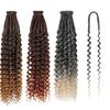 10pcs/lot Crochet Hair Afro Braiding Hair Extension 24Inch Crochet Box Braids Straight To Curly Ends Hair Synthetic Black Braids For Women
