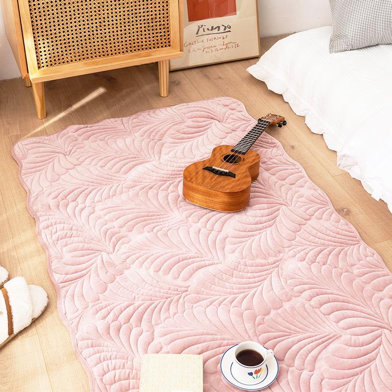 Simple Flannel Winter Thickened Bedroom Mattress Tatami Plush Floor Mat Coffee Table Mat Machine Washable