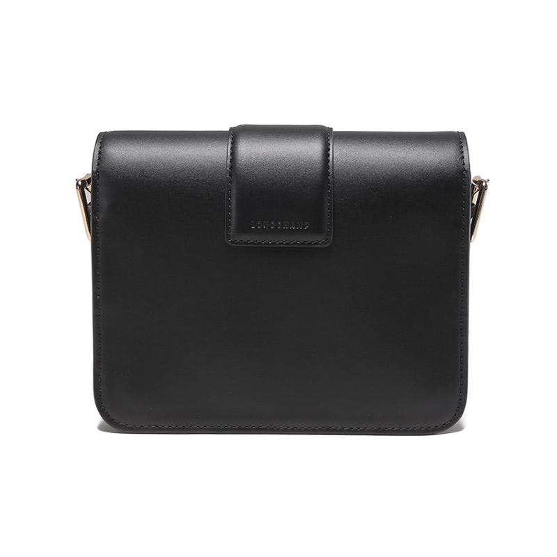 Longchamp Box-Trot 18 Druckknopfklappe Verstellbarer Schultergurt Kalbsleder Kleine quadratische Schultertasche Crossbody Tasche Damen Taschen Schwarz 10174HAU001
