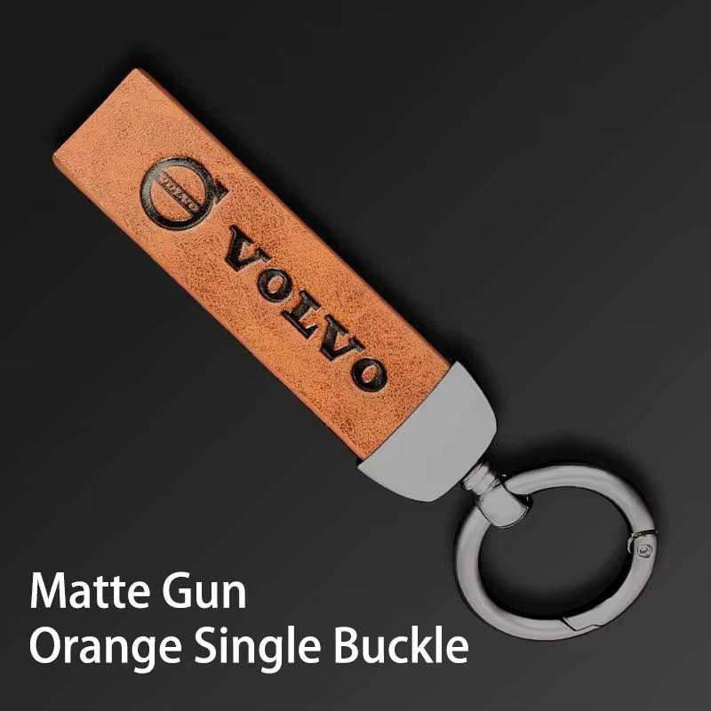 glyqj2 Car Key Rings Luxury Leather Keychain Pendant Accessories For Volvo ES90 EC40 EX40 EM90 XC90 V90 V60 XC60 V40 S80 S60 S90 C40 XC