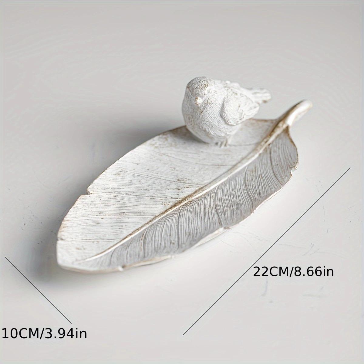 

Resin Bird Feather Tray- Elegant Multi-Use Organizer forHome Decor, Cosmetics, and Jewelry Storage