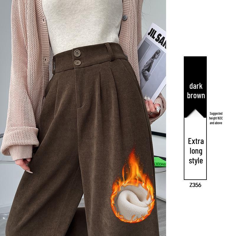 Women's High Waist Black Suit Pants - 2025 Summer Collection, Petite Wide Leg, Draped Straight Trousers