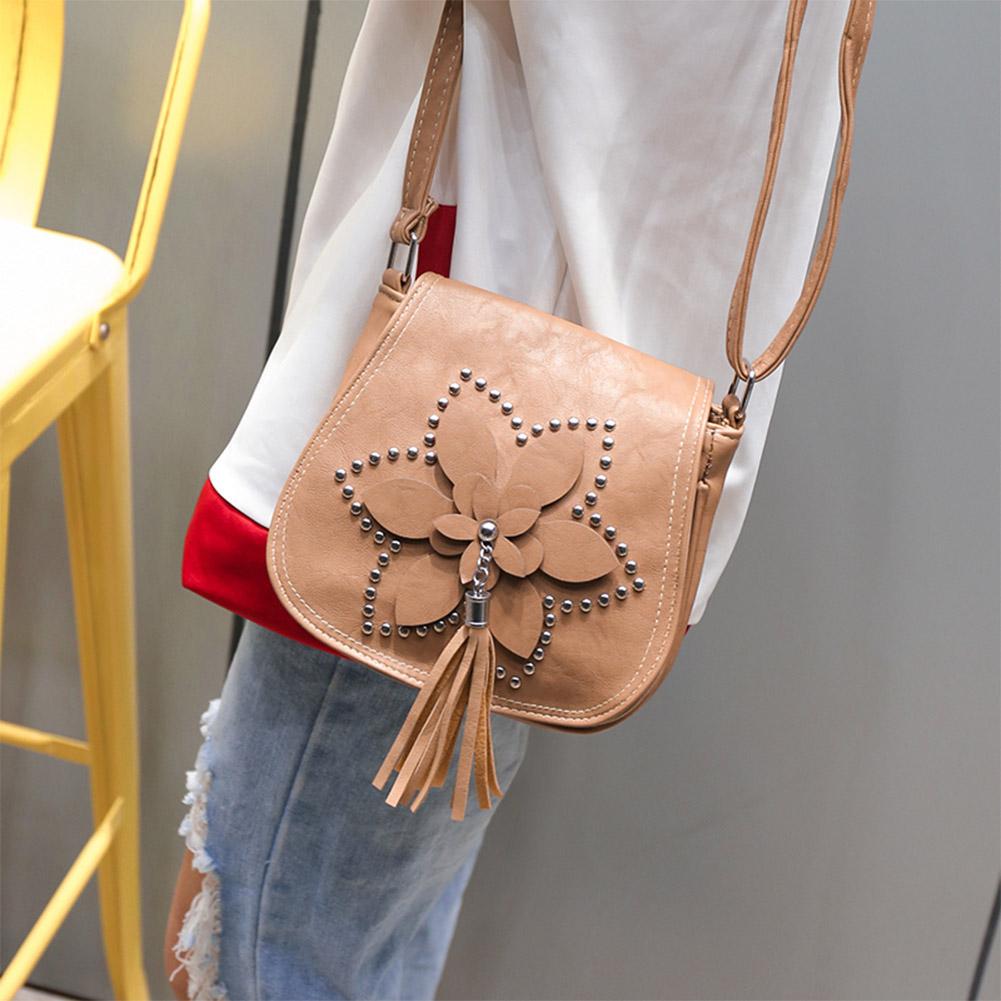 Women handbag Soft PU Leather Fashion Rivet bag Handbag with Shoulder Strap Crossbody Bag Daisy Flower Women handbag Soft PU Leather Fashion Rivet bag Handbag with Shoulder Strap Crossbody Bag Daisy Flower