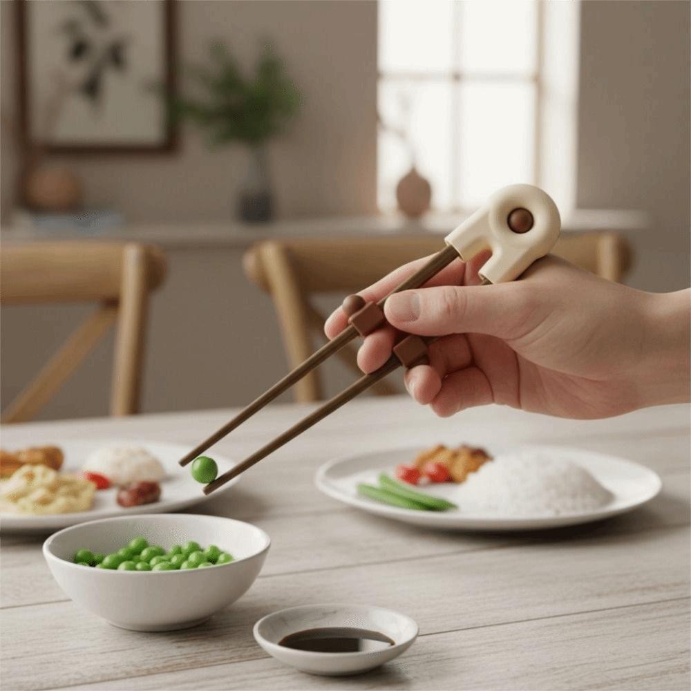 With Storage Box Training Chopstick Wood Non Slip Chopsticks Trainer Detachable Silicone Connector Chopstick Training Helper