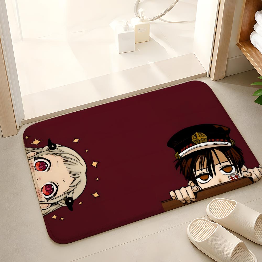 Animation Toilet-bound Hanako-kun Floor Mat Floor Mat Soft Flannel Non-Slip Door  Rug for Living Room