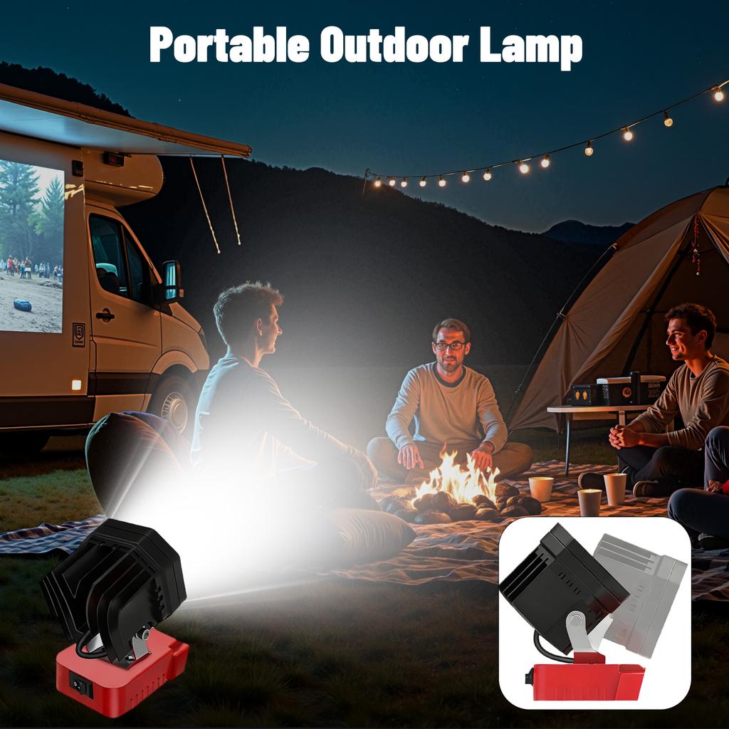 Portable Outdoor LED Work Light 40W Suitable For M18 Emergency Light Lithium Battery