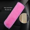 10 Pieces Fluffy Steering Wheel Covers Set,YSLSLOO Furry Steering Wheel Cover for Women Fashion Steering Wheel Cover Soft Steering Wheel Protector