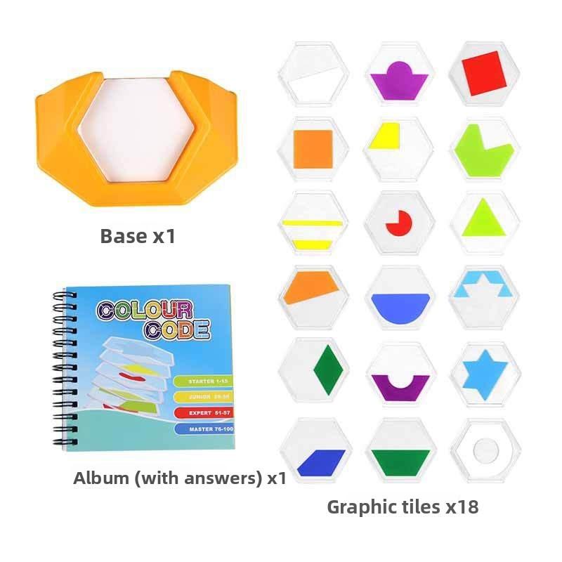 Plastic Color Decoding Puzzle With Logic Challenges For Brain Development And Kids Learning