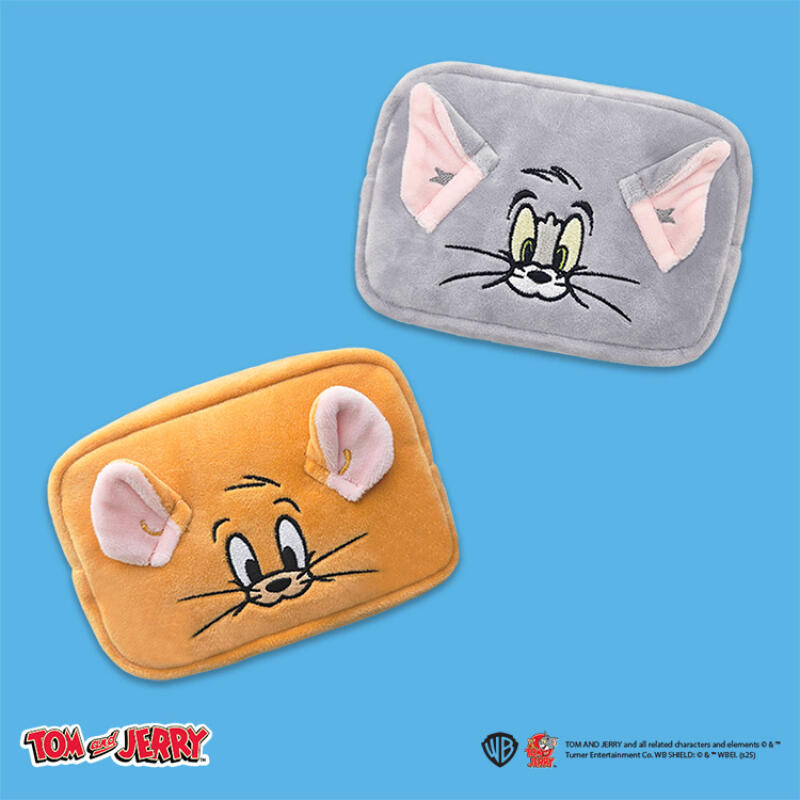 Tom and Jerry Square Mini Pouch (2 types) Tom (Gray)