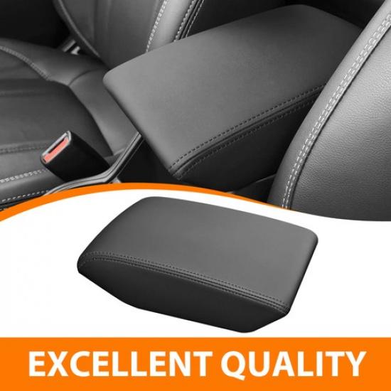 Center Console Lid Armrest Cover PVC Leather For Subaru Forester TO24 Black