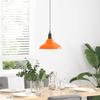 Adjustable Height Pendant Lamp E27 Orange Glossy Ø31 cm Metal