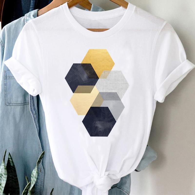 (Europäische Größe)  90er Jahre Damen Print Kaffee Liebe Stil Niedliche Dame T-Shirt Oberteil Kleidung Lässig Kurzarm Mode T-Shirt Damen Grafik T-Shirt