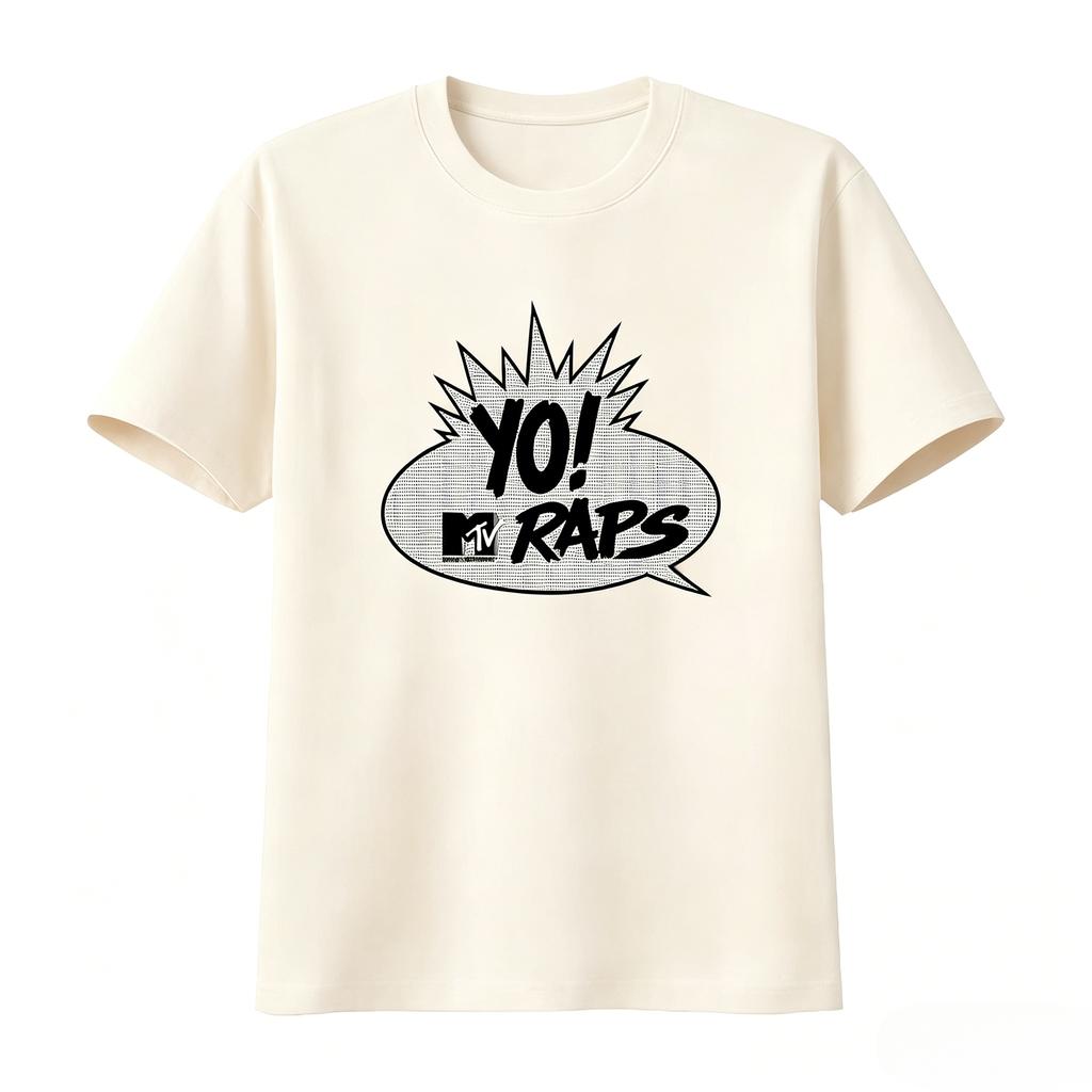 Mtv Yo Raps Tv Print T Shirt Hip Hop Style for Unisexs Clothing Womens Clothing Stylish Casual Fashion 2026 Summer New T Shirt