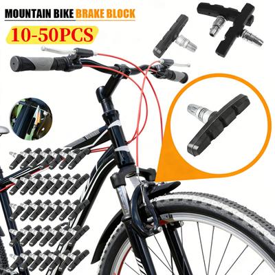 50-10pcs Mountain Road Bike Brake Block Rubber Bicycle Cycling V-brake Shoes Pads Cycling Riding Accessories 7x4x1.5cm
