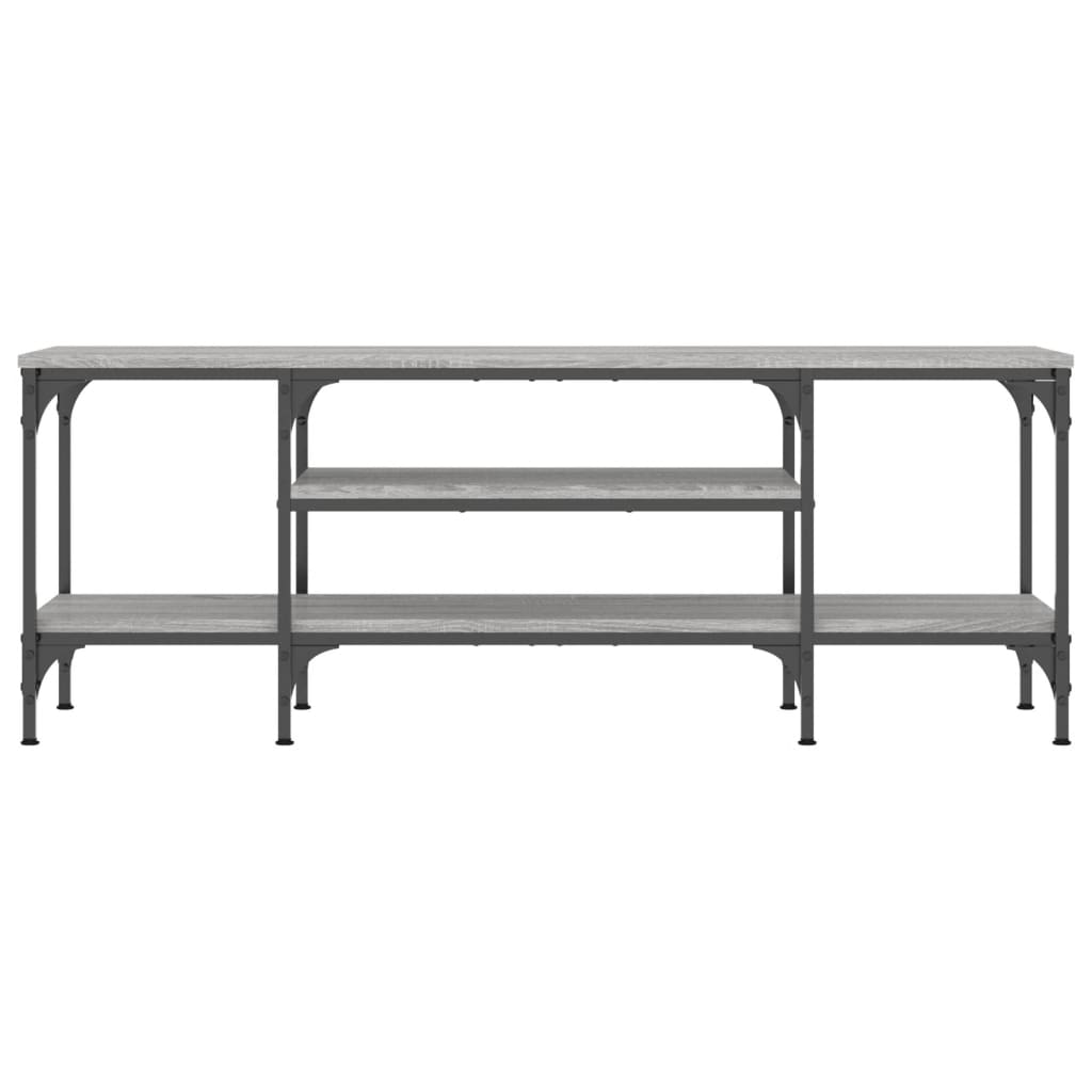 TV Cabinet Gray Sonoma 121 x 35 x 45 cm Particleboard & Iron