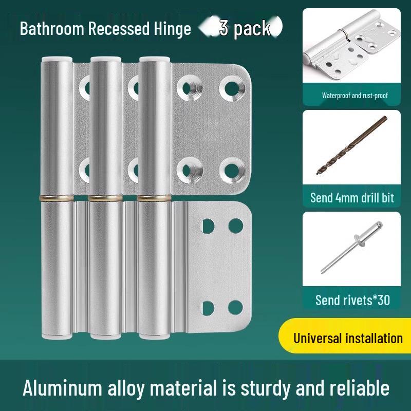 Aluminum Alloy Stainless Steel Folding Bathroom Door Hinge Accessories