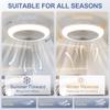 Silent Ceiling Fan Light with Integrated Remote for Bedroom or Living Room