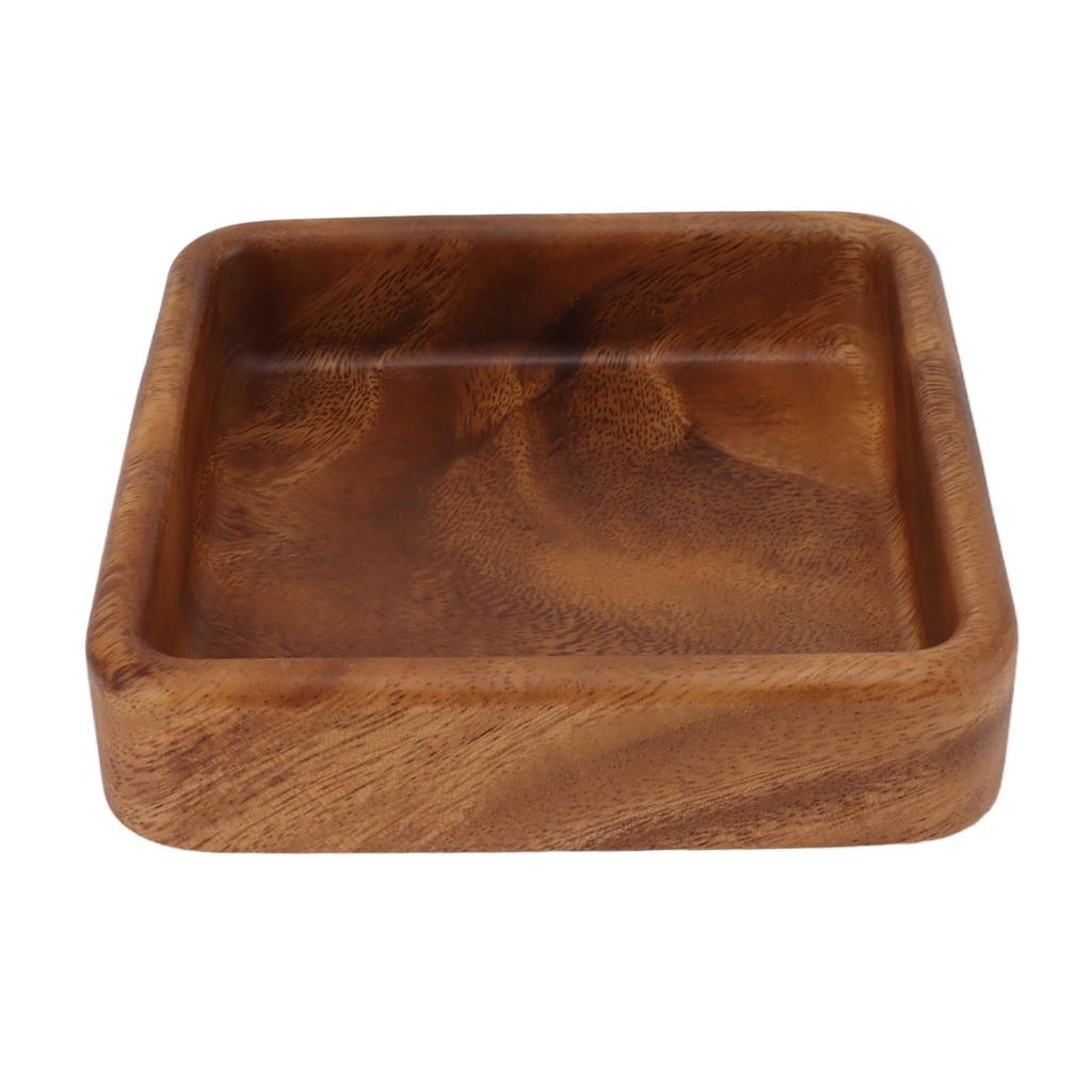 Walnut Fruit Plate Smooth Textured Elegant Wood Serving Tray for Snack Fruit Nut Kitchen Utensils Square 15x15cm