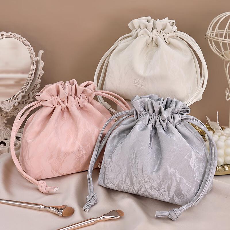 Portable French Style Velvet Sand Drawstring Cosmetic Bag