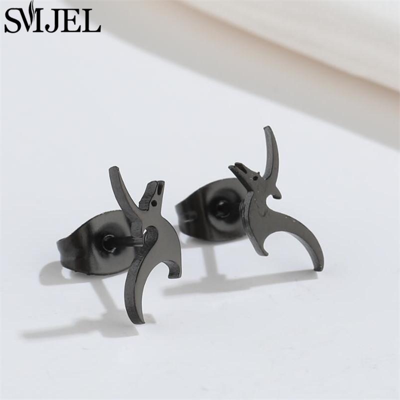 Cartoon Animal Design Dinosaur Stud Earrings for Girls Daily Jewelry Funny Tyrannosaurus Earings Mini Ear Jewelry Party Gifts