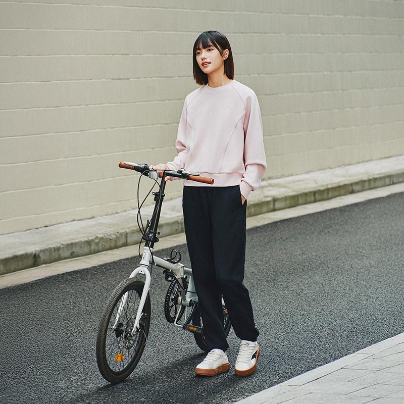 Anta Fleece Lined Warm Casual Fashion Versatile Running Training Urban Commuting Campus Culture Drawstring Knit Sports Pants Women bottoms 962548306-1