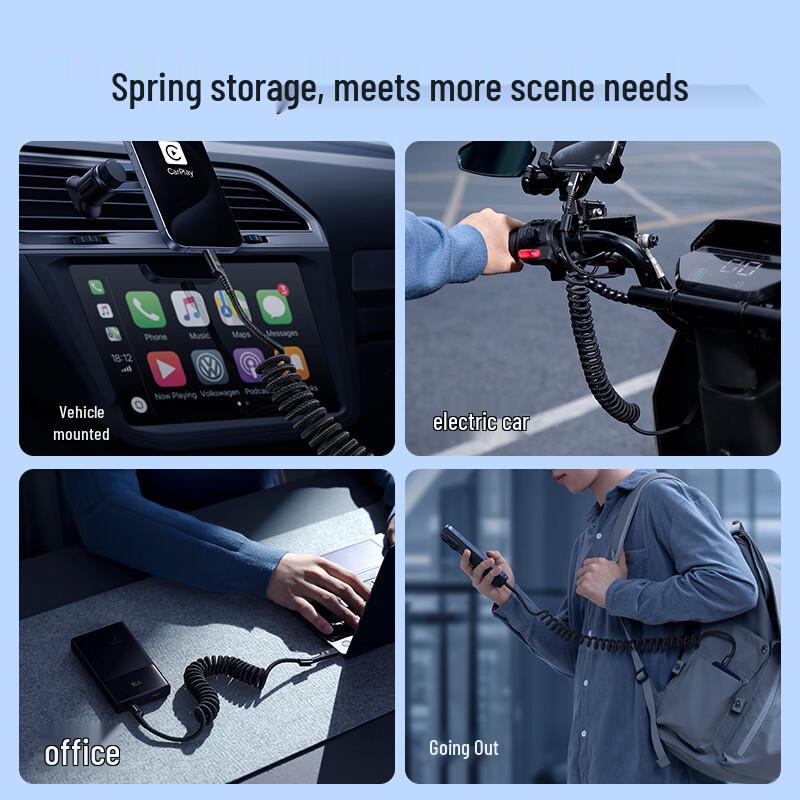 Baseus 100W Retractable USB-C Car Charging Cable