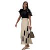 Summer 2024 European & American Women's Ruffle Top and High-Waisted Midi Skirt Two-Piece Casual Set