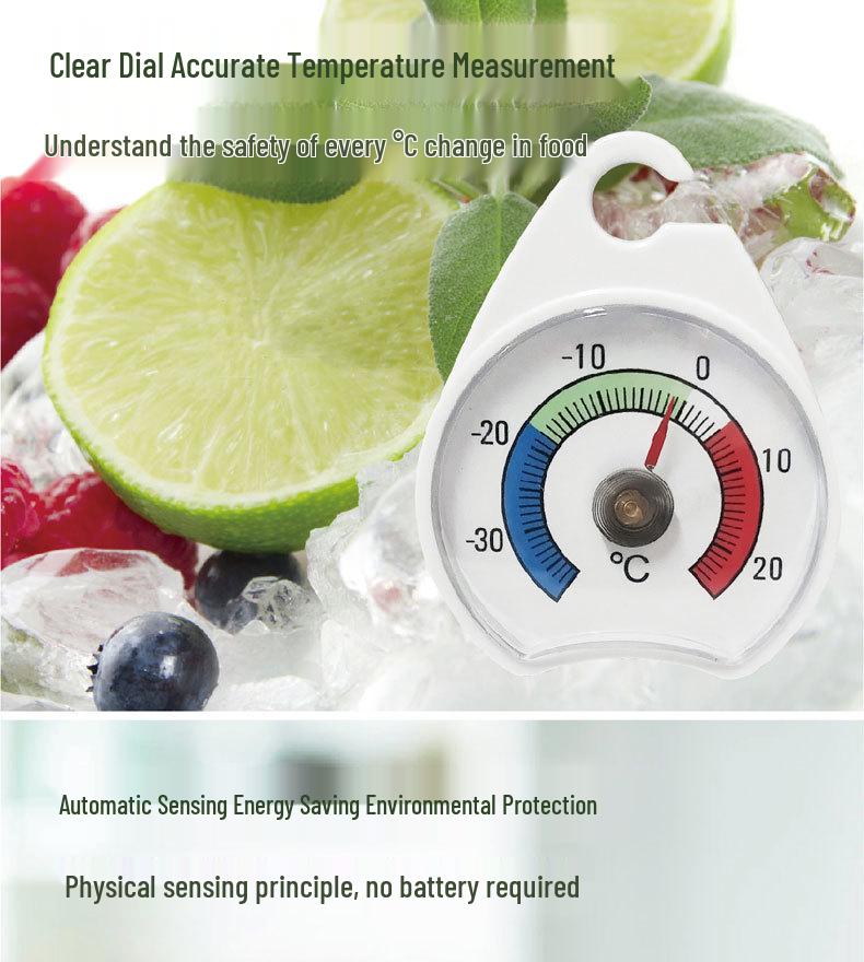 Precision Refrigerator & Freezer Thermometer with Hook for Home and Restaurant