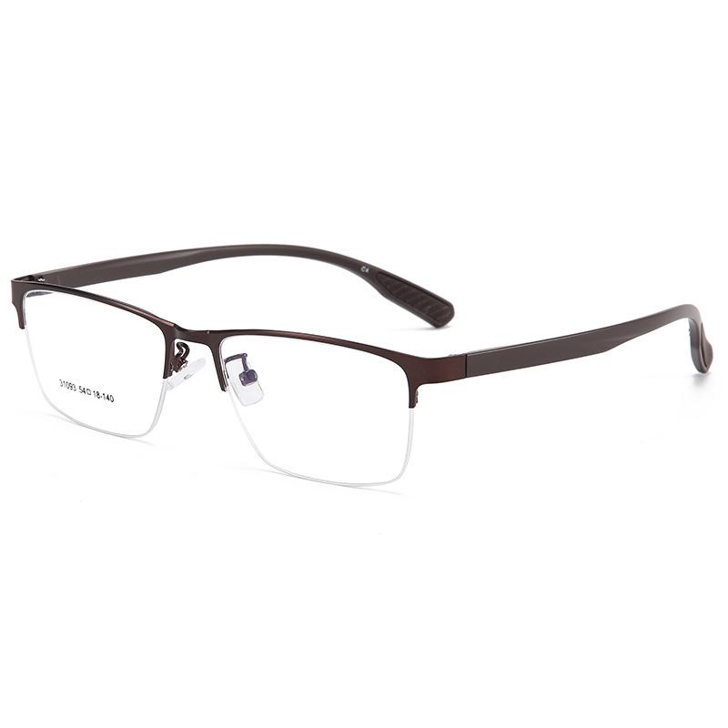 Ultra-light Danyang Men s Casual Business Myopia Half Frame Eyeglasses - Plastic, Steel, Metal