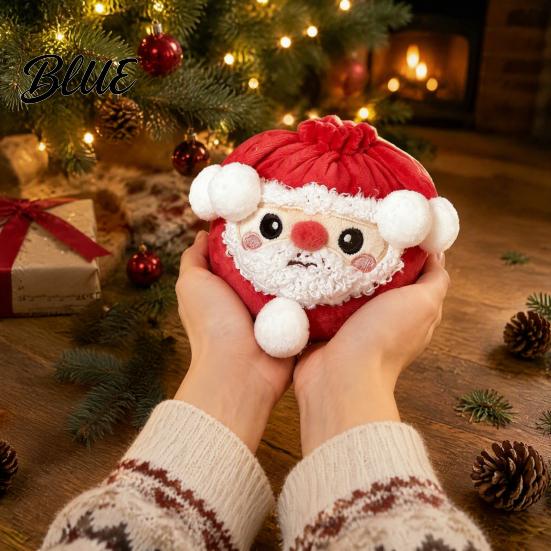 Handheld Squeezable Toys Christmas Plush Dumpling Stress Relief Toy Santa Claus Snowman Reindeer Holiday Reduction Toy Steamed Bun Squeeze Relaxation