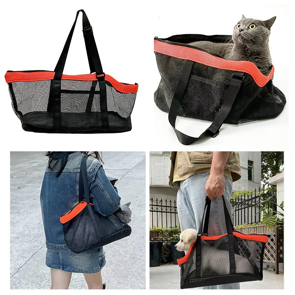 Dog Backpack Puppy Portable Bag Teddy Cat Handbag One Shoulder Foldable Breathable Comfortable Kitten Travel Bag Pet Supplie