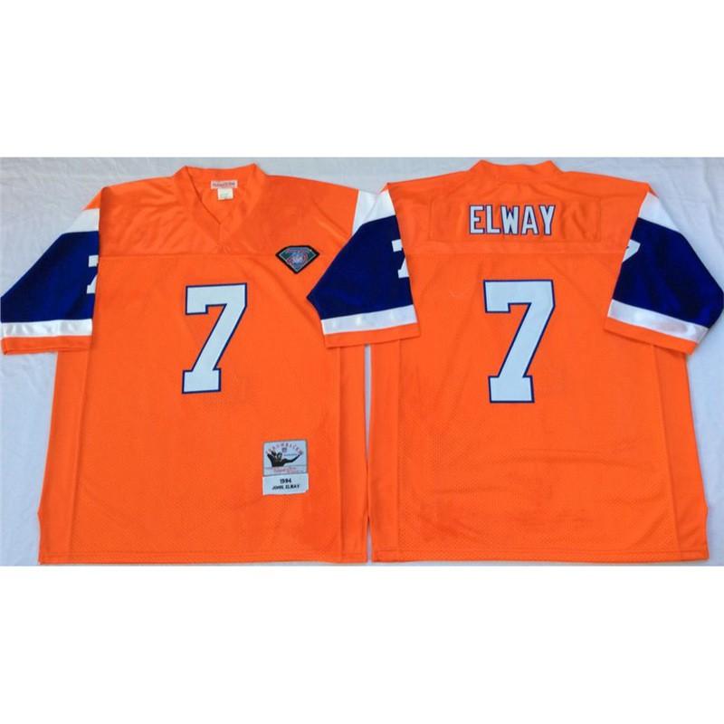 Denver Broncos Retro 84 Hall Of Fame Camiseta de Rugby para Hombre y Mujer Mezcla de Algodón Ropa Deportiva para Aficionados