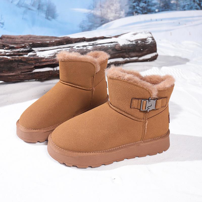 Processing Customized Explosive Fleece Thickened Non-slip Warm Comfortable Cotton Boots Outdoor Snow Boots Casual Men's Cotton Shoes