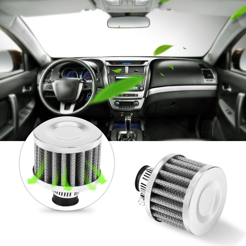 Breather Filter 13 Pie, Air Filter, Qiilu Air Filter Air Intake Filter Kit 57 * 50mm 13mm Universal (Silver)