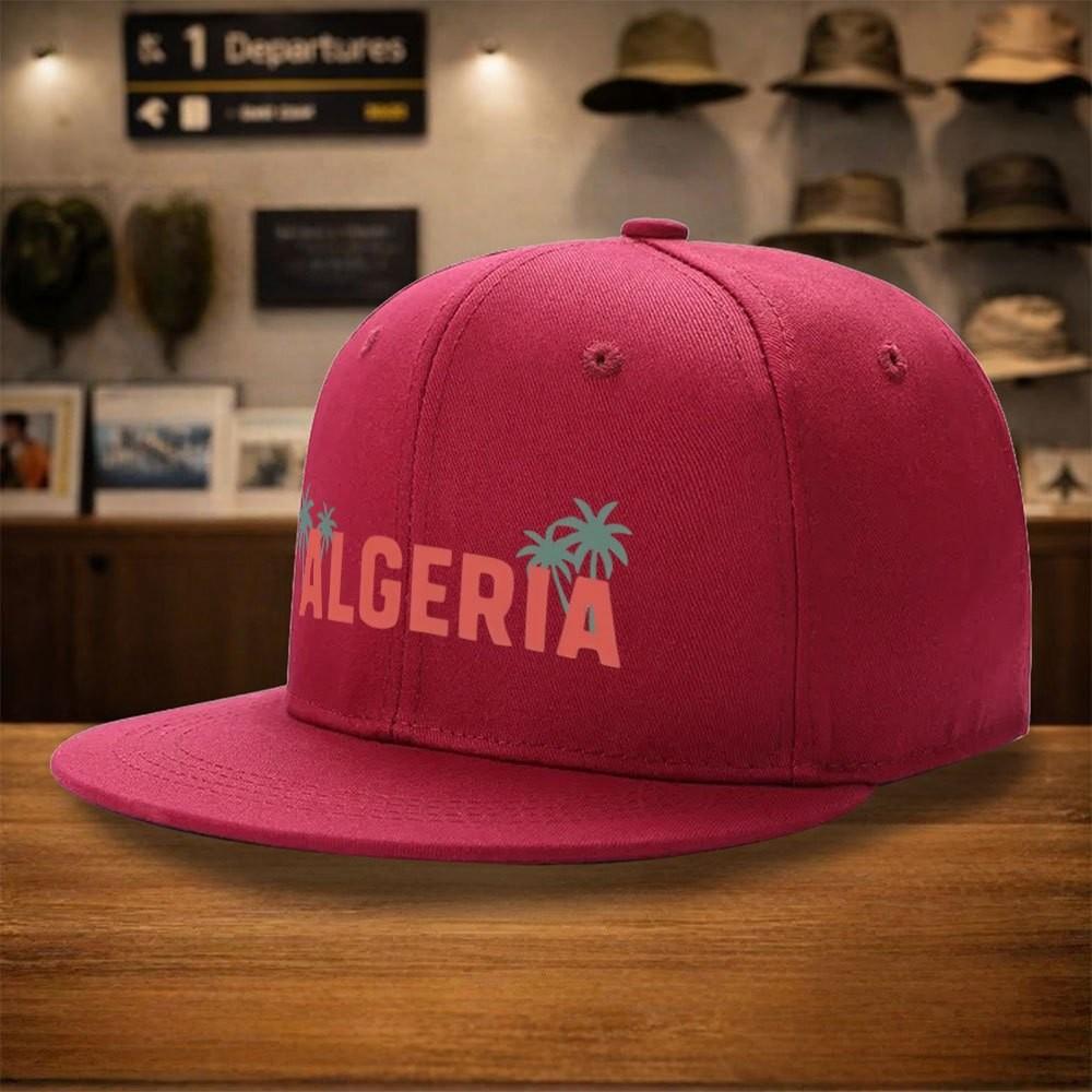 Algeria Palm Trees Graphic Baseball Cap Unisex Polyester Casual Street Style Adult Headwear