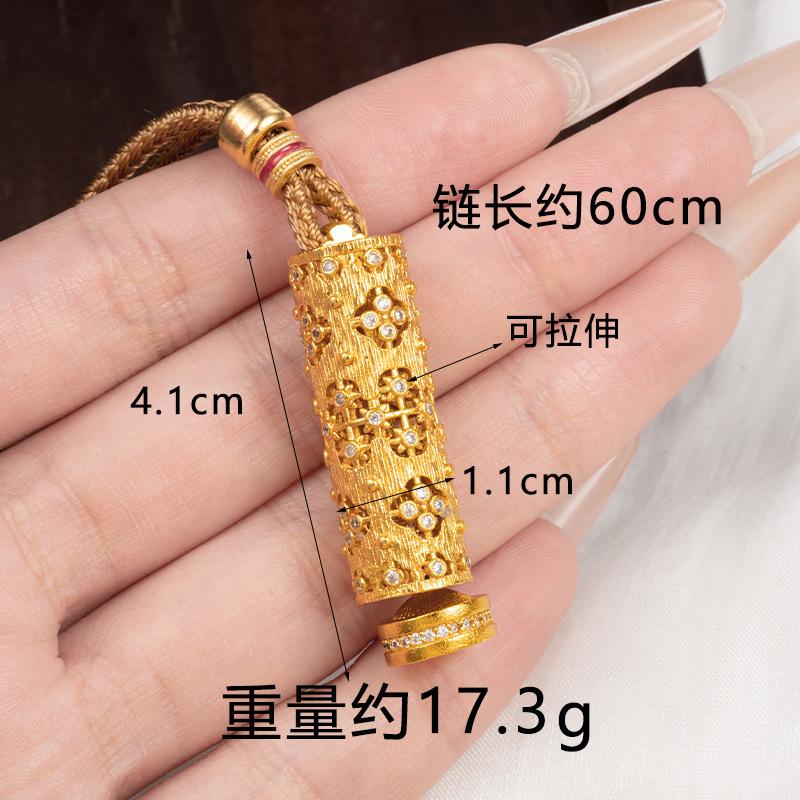 Hollow Pattern Female Scepter Cylinder National Fashion Jewelry Necklace Pendant