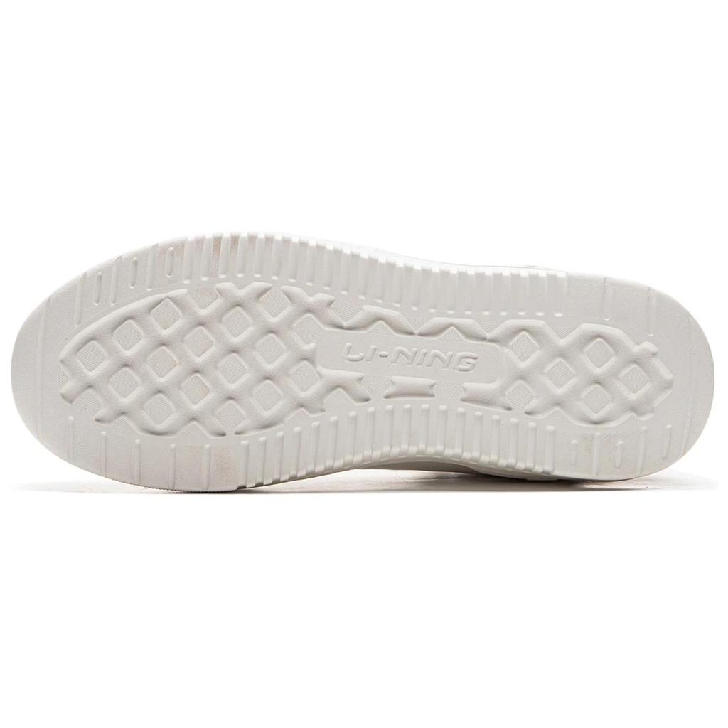 Li Ning Qiong Yun Hi Minimalist Versatile Fashion Patchwork Upper Thick Sole Rebound Non-Slip Wear-Resistant Breathable High-Top Skate Shoes AGCU550-4